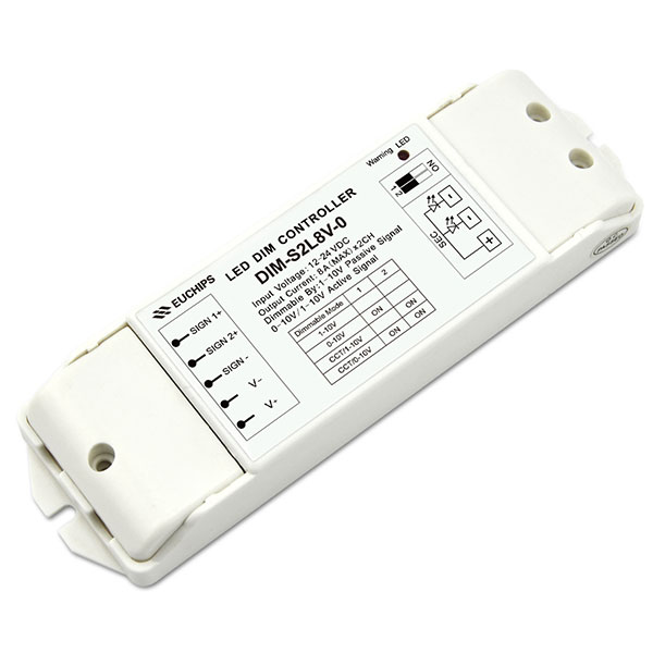 12-24VDC 8A*2ch CV 0-10V Dimmer DIM-S2L8V-0