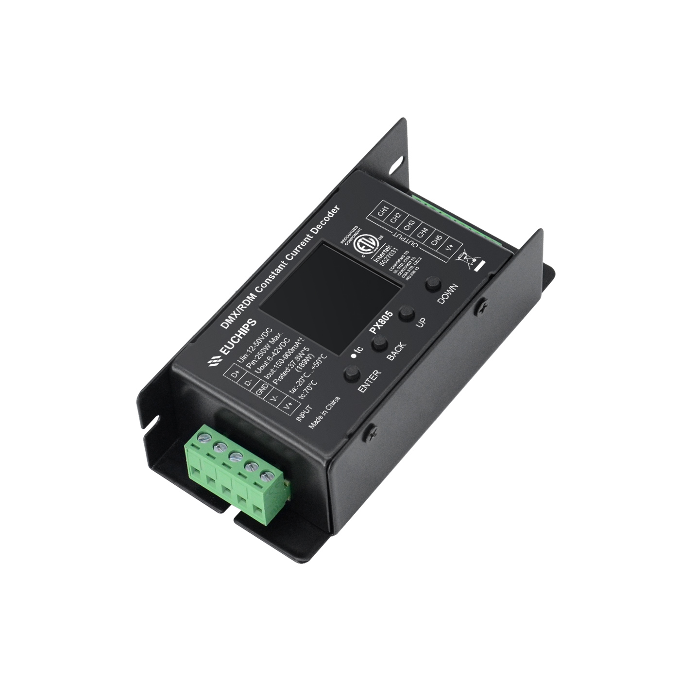 150~900mA*5ch DMX512/RDM CC Decoder PX805 Featured Image