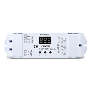 5A*4ch 240~480W 12-24VDC Connector Button Constant Voltage DMX Decoder PX24500D