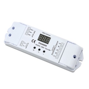 5A*4ch 240~480W 12-24VDC Connector Button Constant Voltage DMX Decoder PX24500D