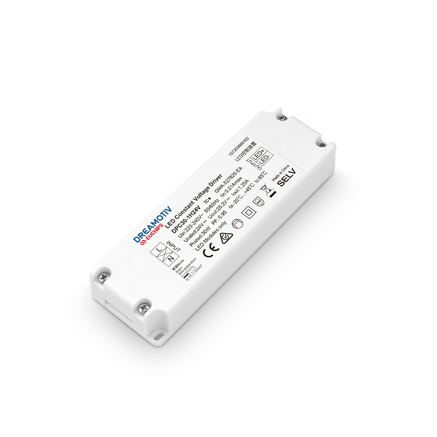 30W 24VDC Non-Dimmable CV LED Driver DPC30-1H24V Featured Image