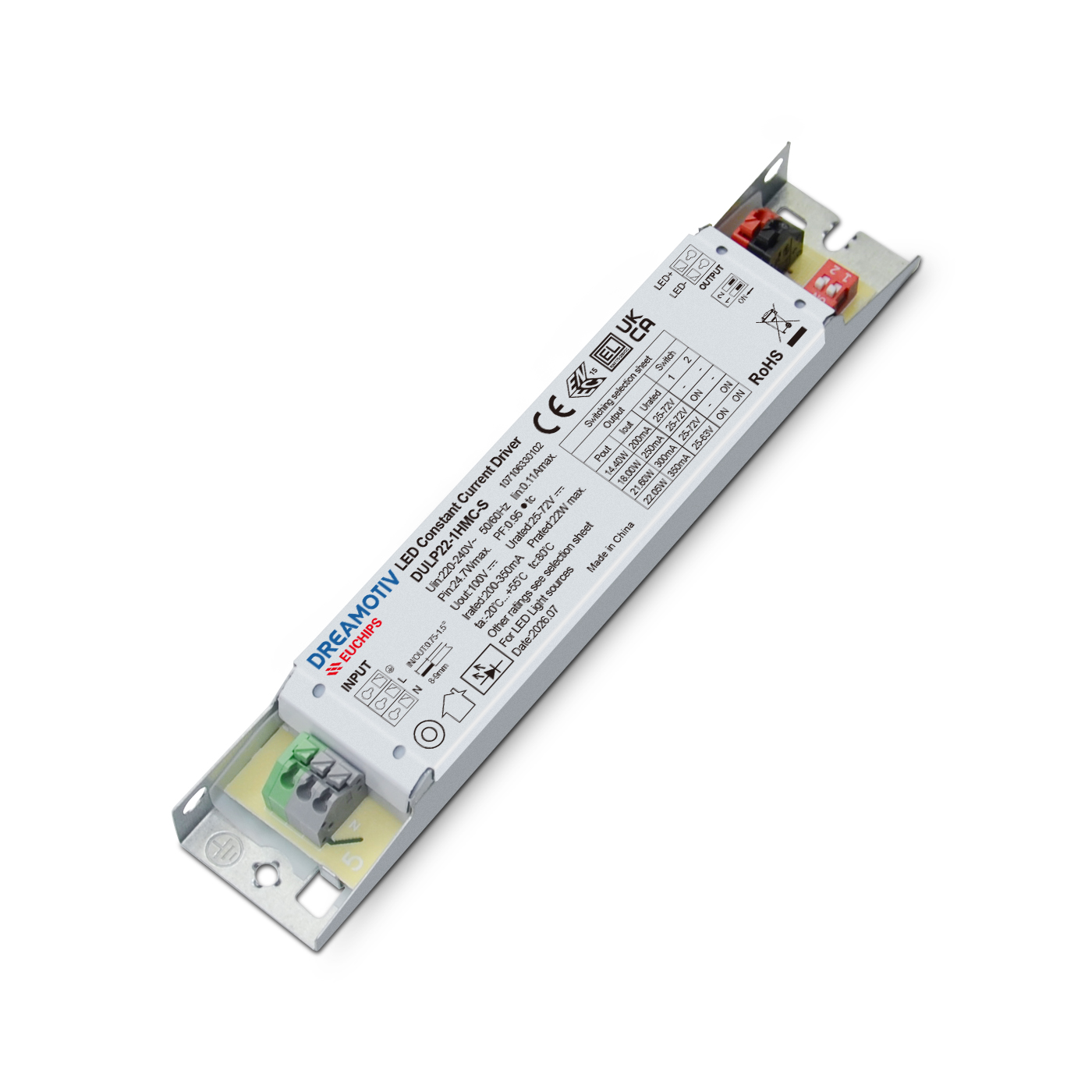22W 200~350mA Non-dimmable CC Driver DULP22-1HMC-S Featured Image