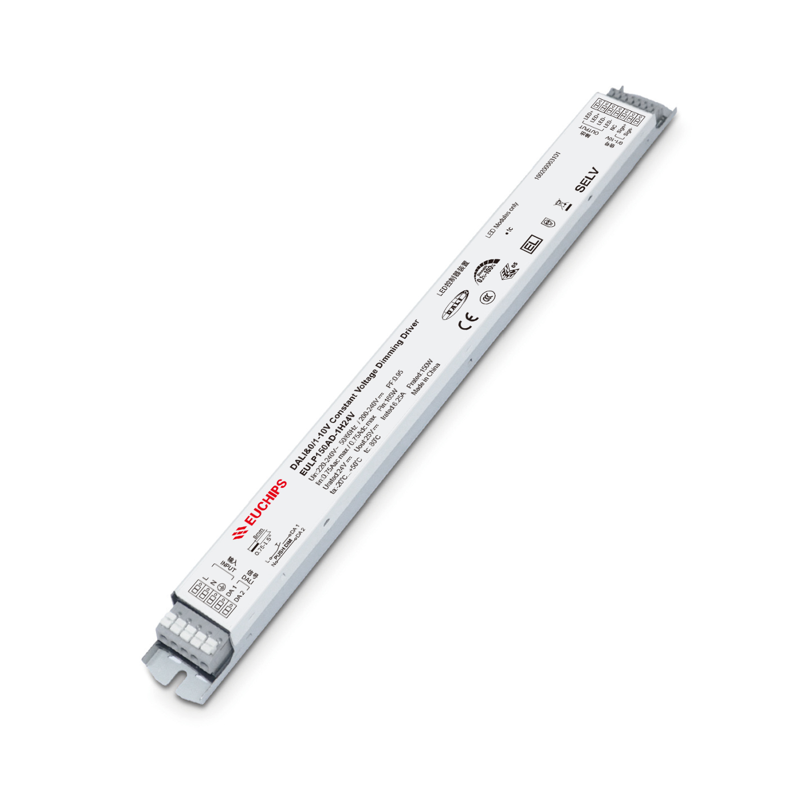 150W 24VDC DALI&0/1-10V CV Driver EULP150AD-1H24V Featured Image