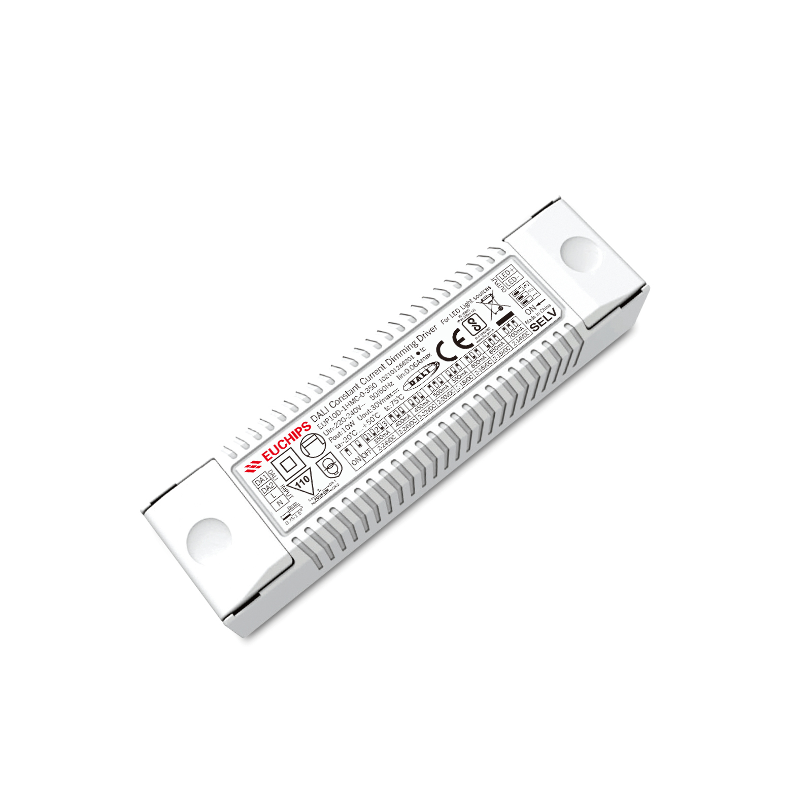 10W 350~700mA*1ch DALI CC Driver EUP10D-1HMC-0-350 Featured Image