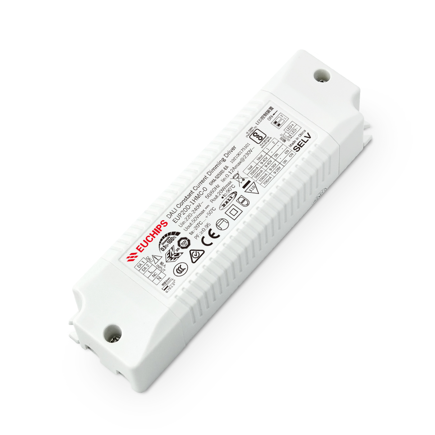 20W 350/500/550/700mA*1ch DALI CC Driver EUP20D-1HMC-0 Featured Image