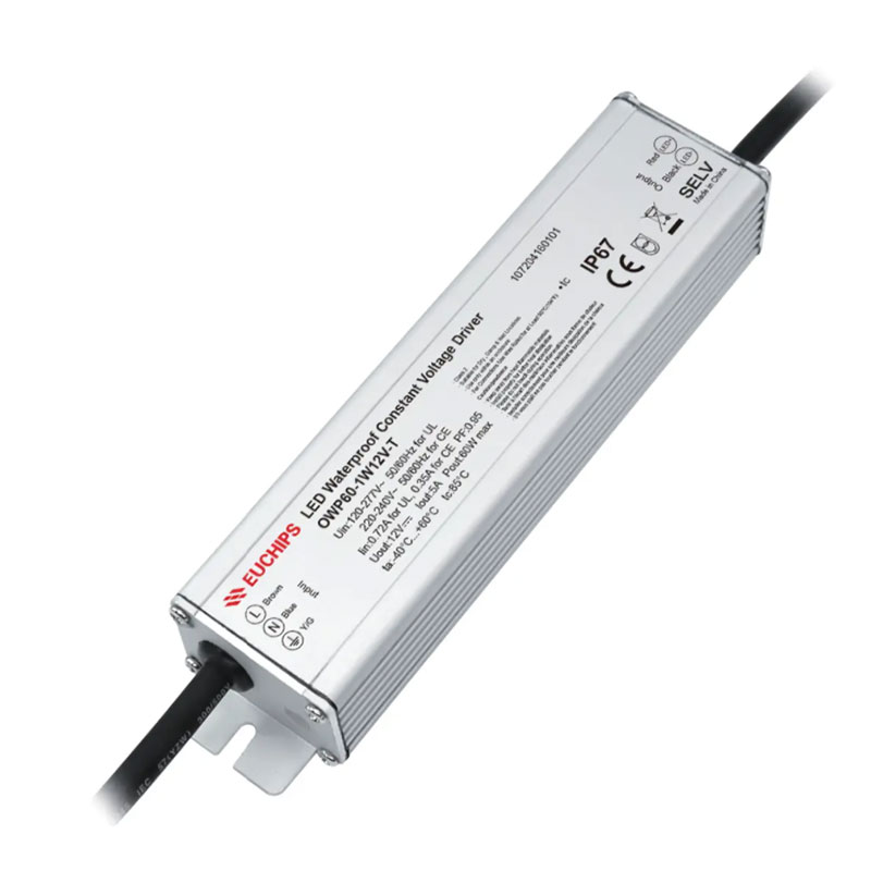 60W 12VDC Non-dimmable Waterproof CV Driver OWP60-1W12V-T Featured Image