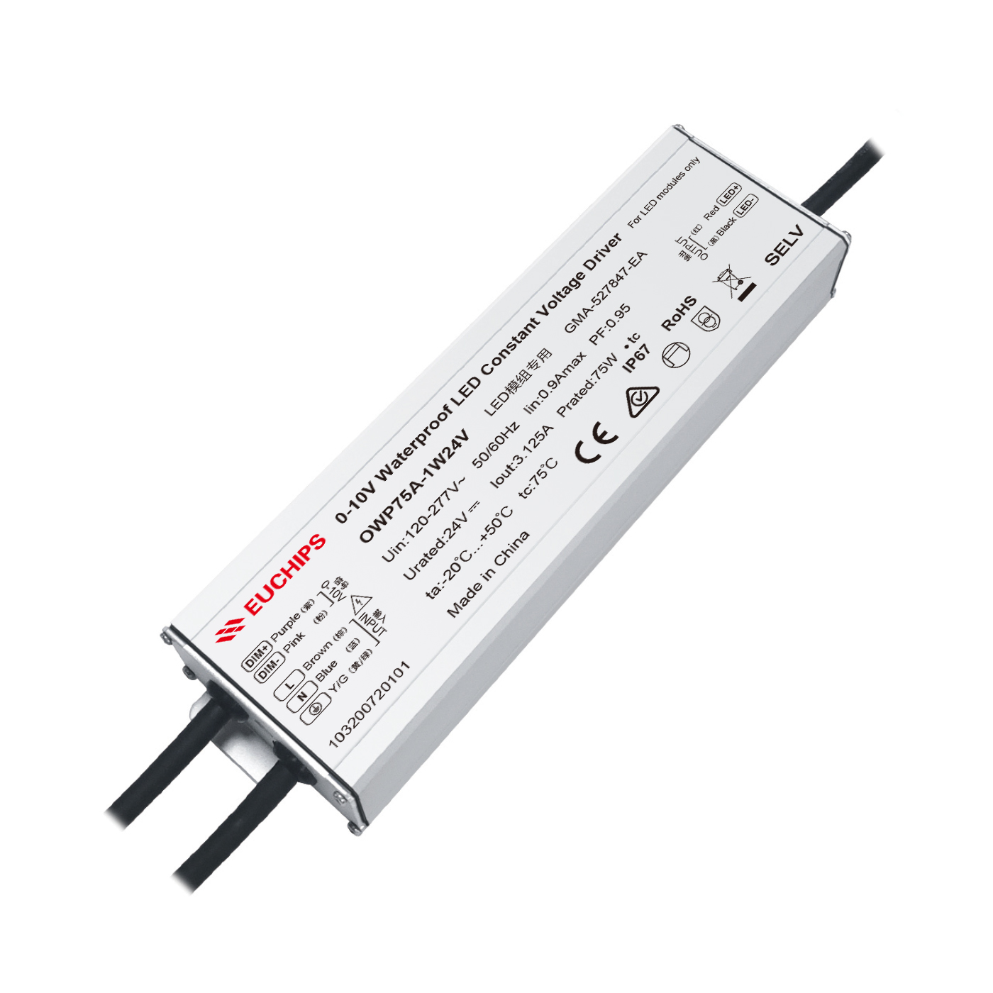 75W 24VDC 0/1-10V Waterproof CV Driver OWP75A-1W24V Featured Image
