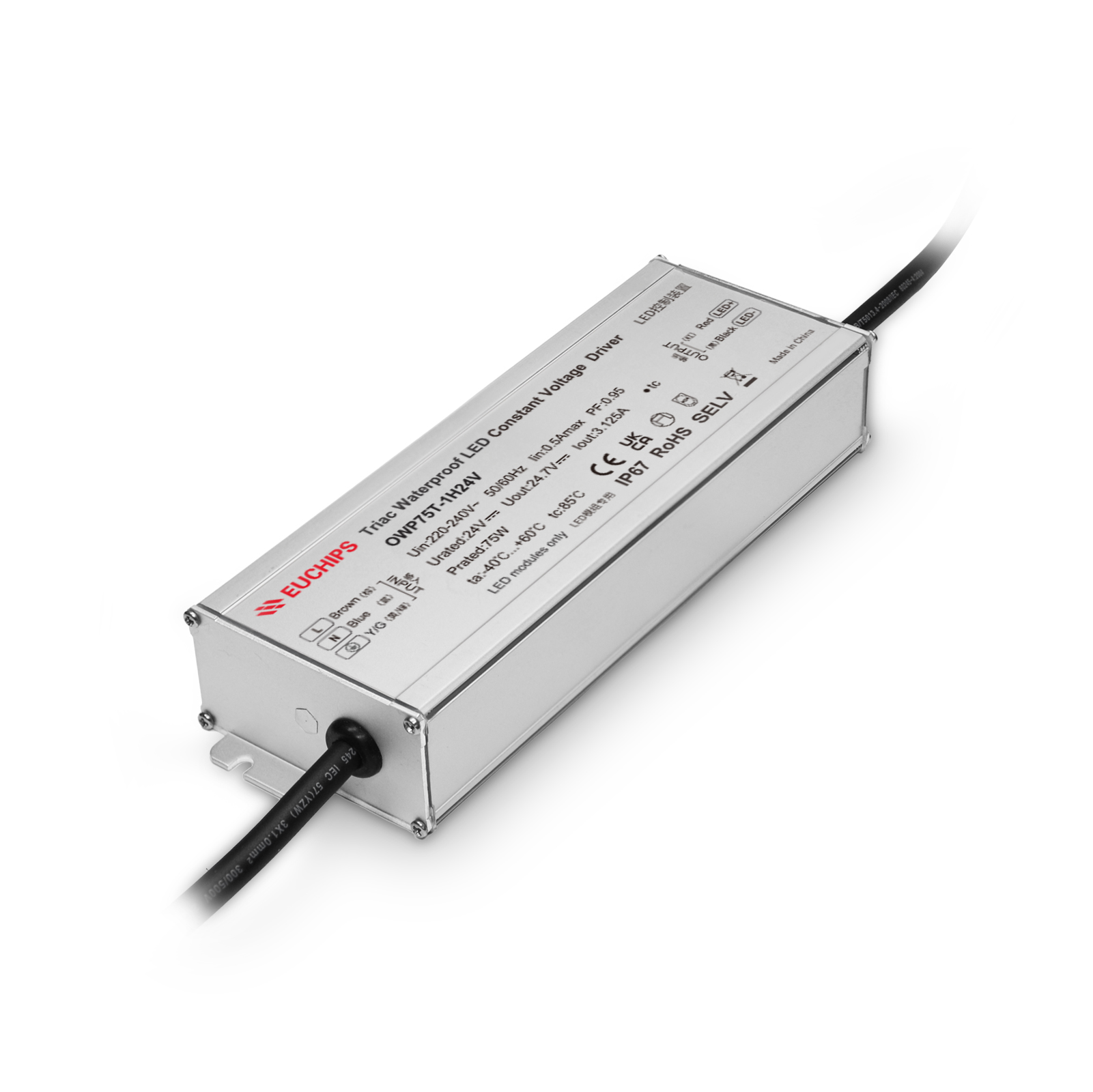 75W 24VDC Phase-cut Waterproof CV Driver OWP75T-1H24V Featured Image
