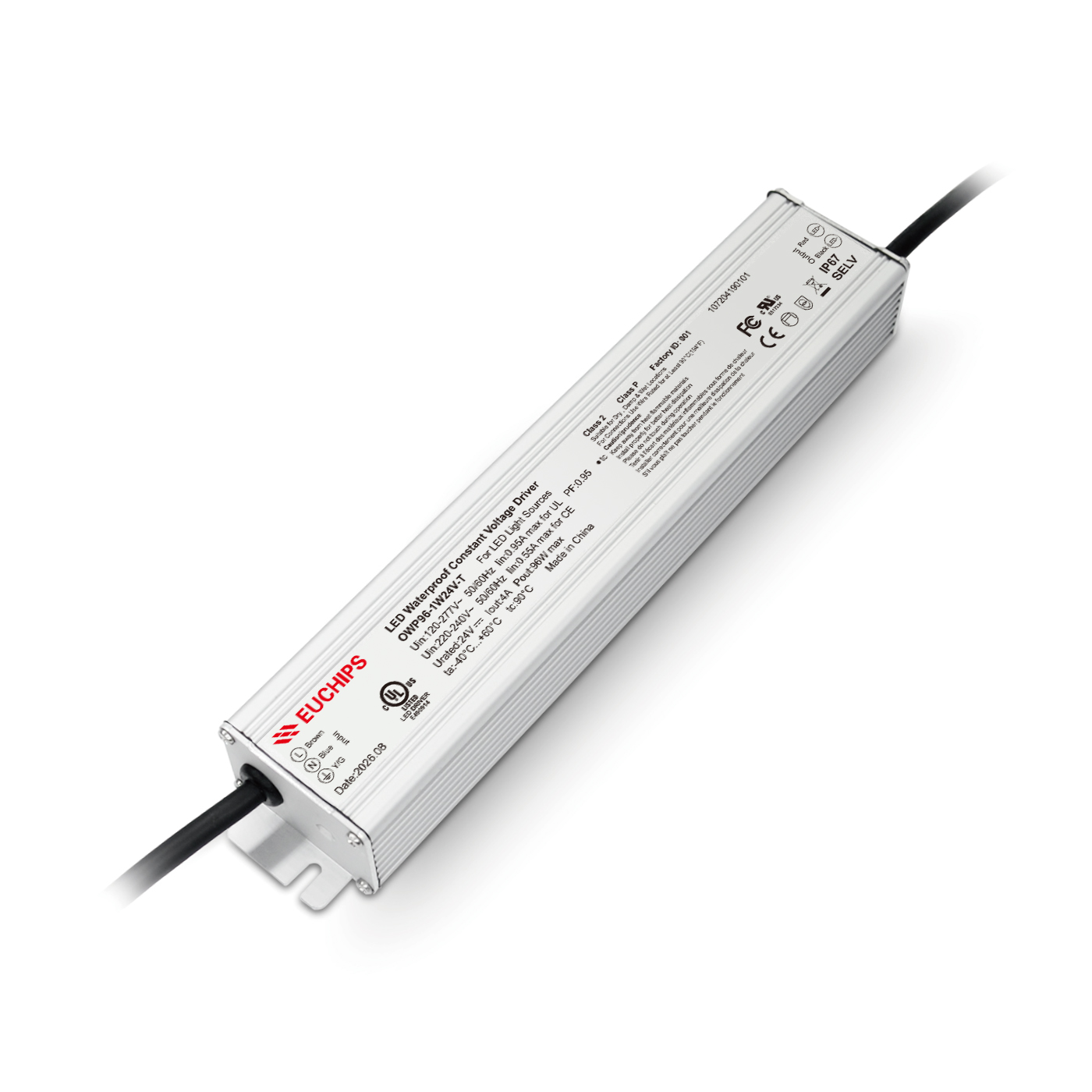 96W 24VDC Non-dimmable Waterproof CV Driver OWP96-1W24V-T Featured Image