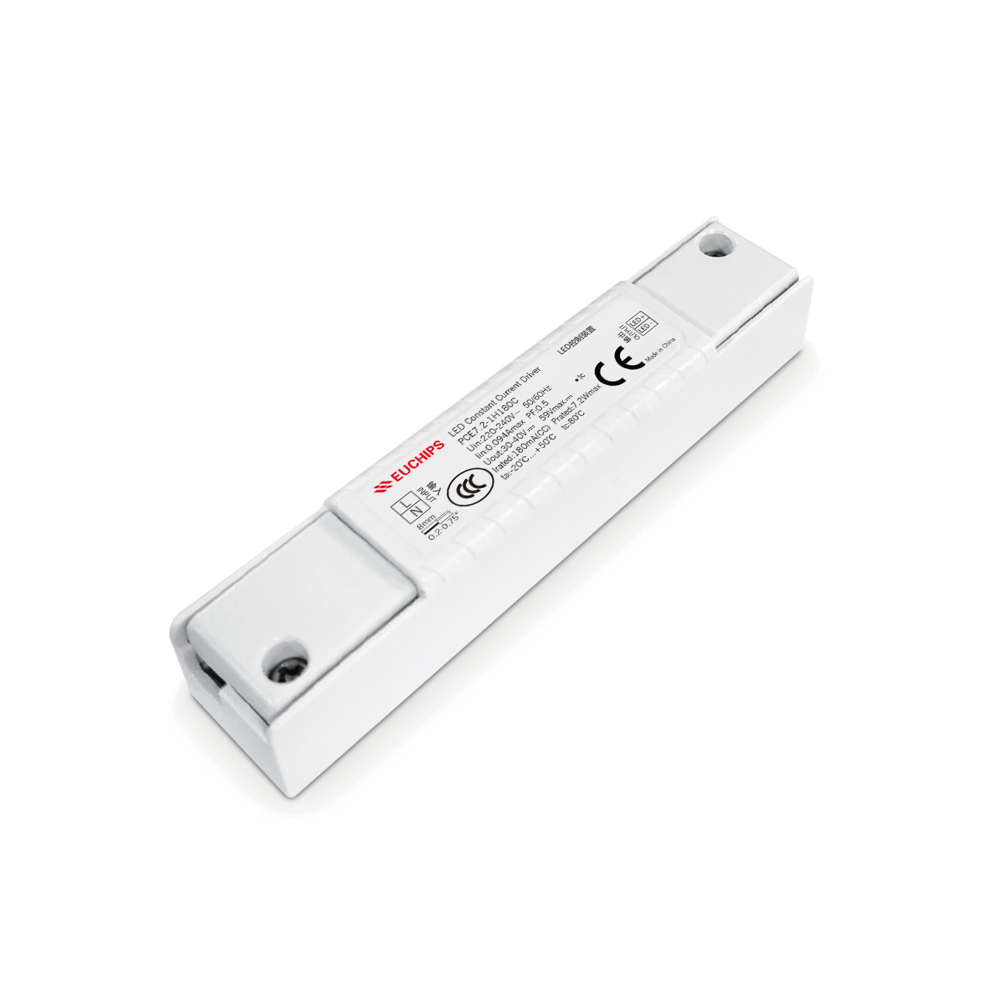 7.2W 180mA Non-dimmable CC LED Driver PCE7.2-1H180C Featured Image