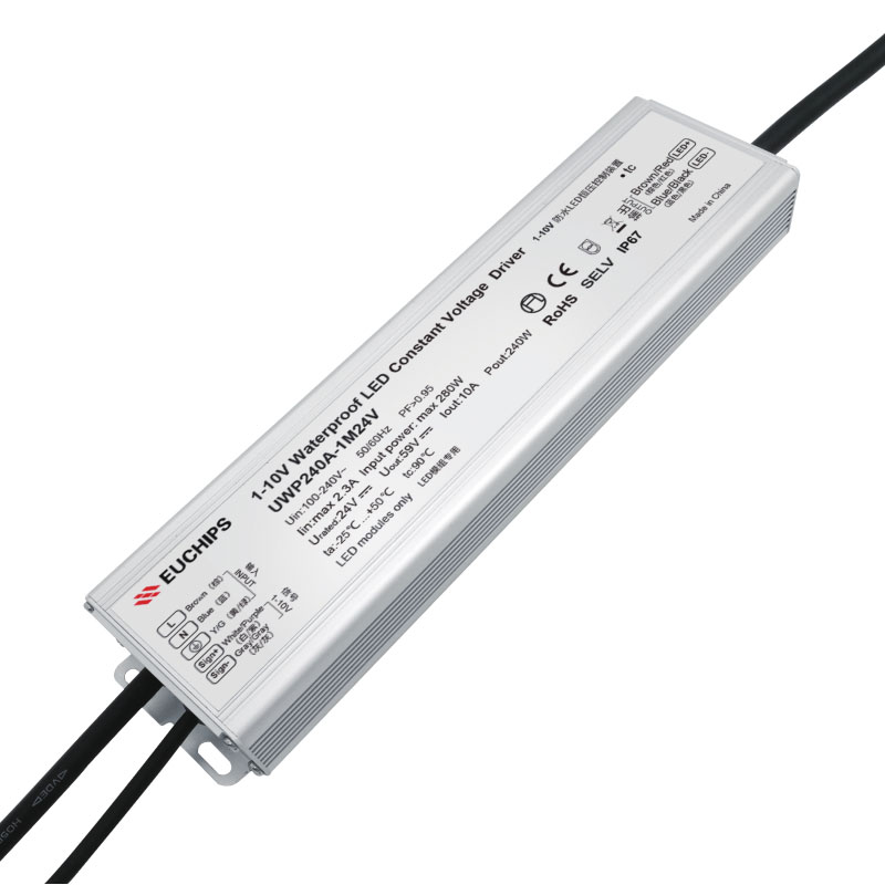 240W 24VDC 0/1-10V Waterproof Ultra-thin CV Driver UWP240A-1M24V Featured Image