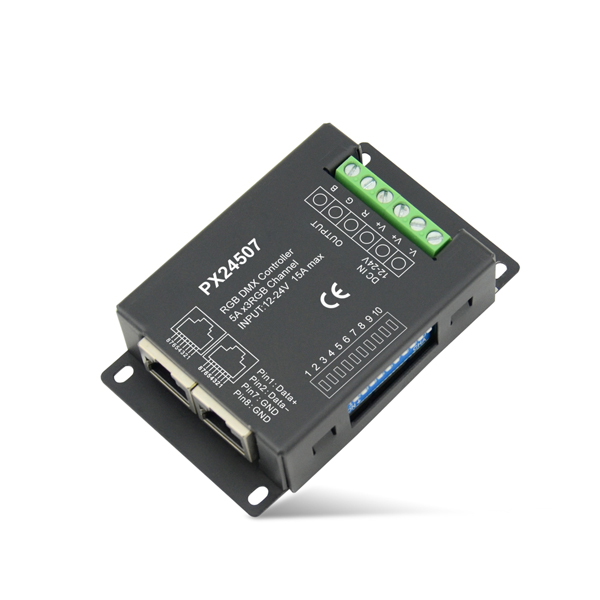 5A*3ch 180~360W 12-24VDC RJ45 DIP Switch CV DMX Decoder