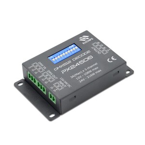 3A*1ch 36~72W 12-24VDC Connector DIP Switch Constant Voltage DMX Decoder PX24606