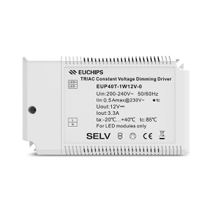 40W 12VDC Triac Constant Voltage Dimmable Driver EUP40T-1W12V-0