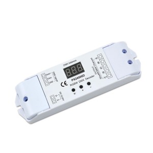 5A*4ch 240~480W 12-24VDC Connector Button Constant Voltage DMX Decoder PX24500D
