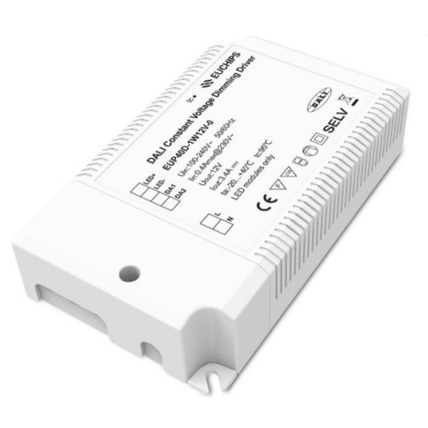 40W 12VDC DALI CV Driver EUP40D-1W12V-0