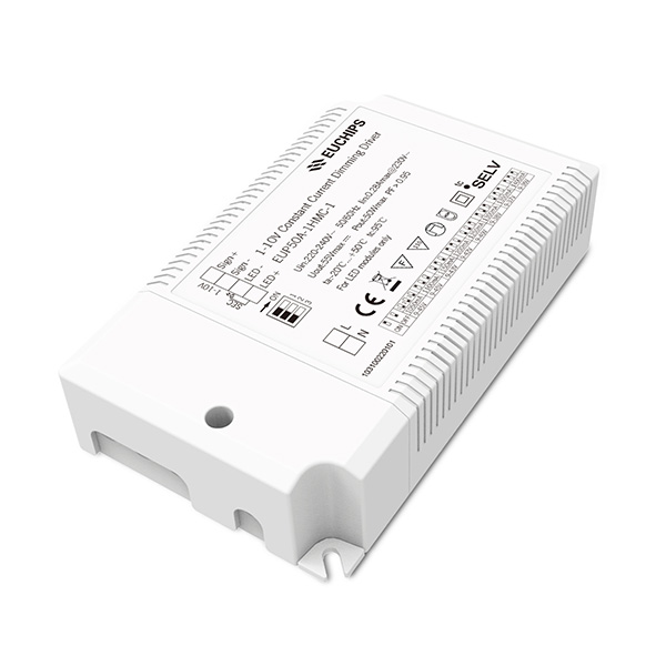 50W 1050~1400mA*1ch 0/1-10V CC Driver EUP50A-1HMC-1