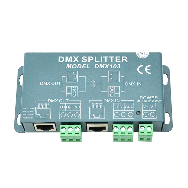 12-24VDC DMX Splitter DMX103