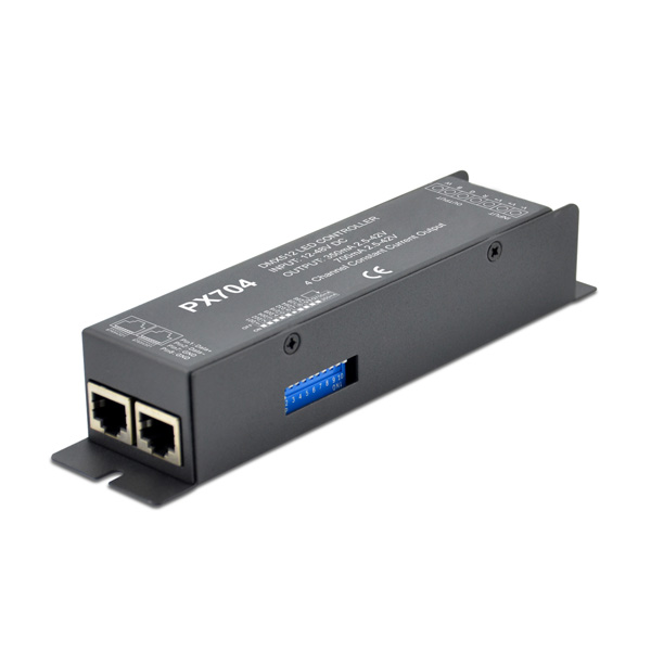 350mA/700mA*4ch 12-48VDC RJ45  DIP Switch CC DMX Decoder