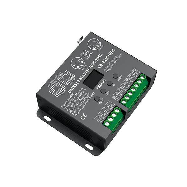 12-24VDC 8A*5ch DMX512 Decoder PX0508-OLED